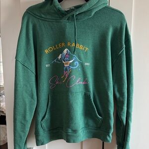 Roller Rabbit Green Ski Club Hoodie size medium